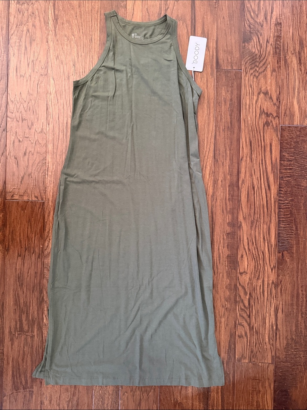 Boody Olive Green Sleeveless Tank Maxi Dress